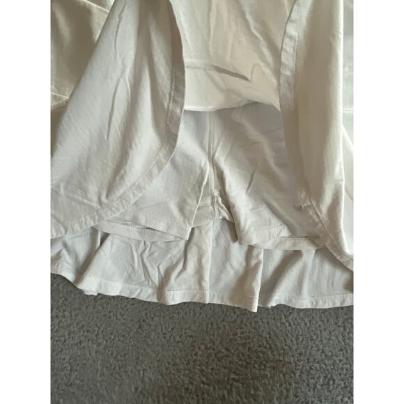 Ibkul Flounce Skort Large Zipper Pocket Pull On Flare White Golf Tennis Prep - Picture 4 of 11